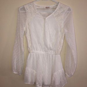 Romper white lace